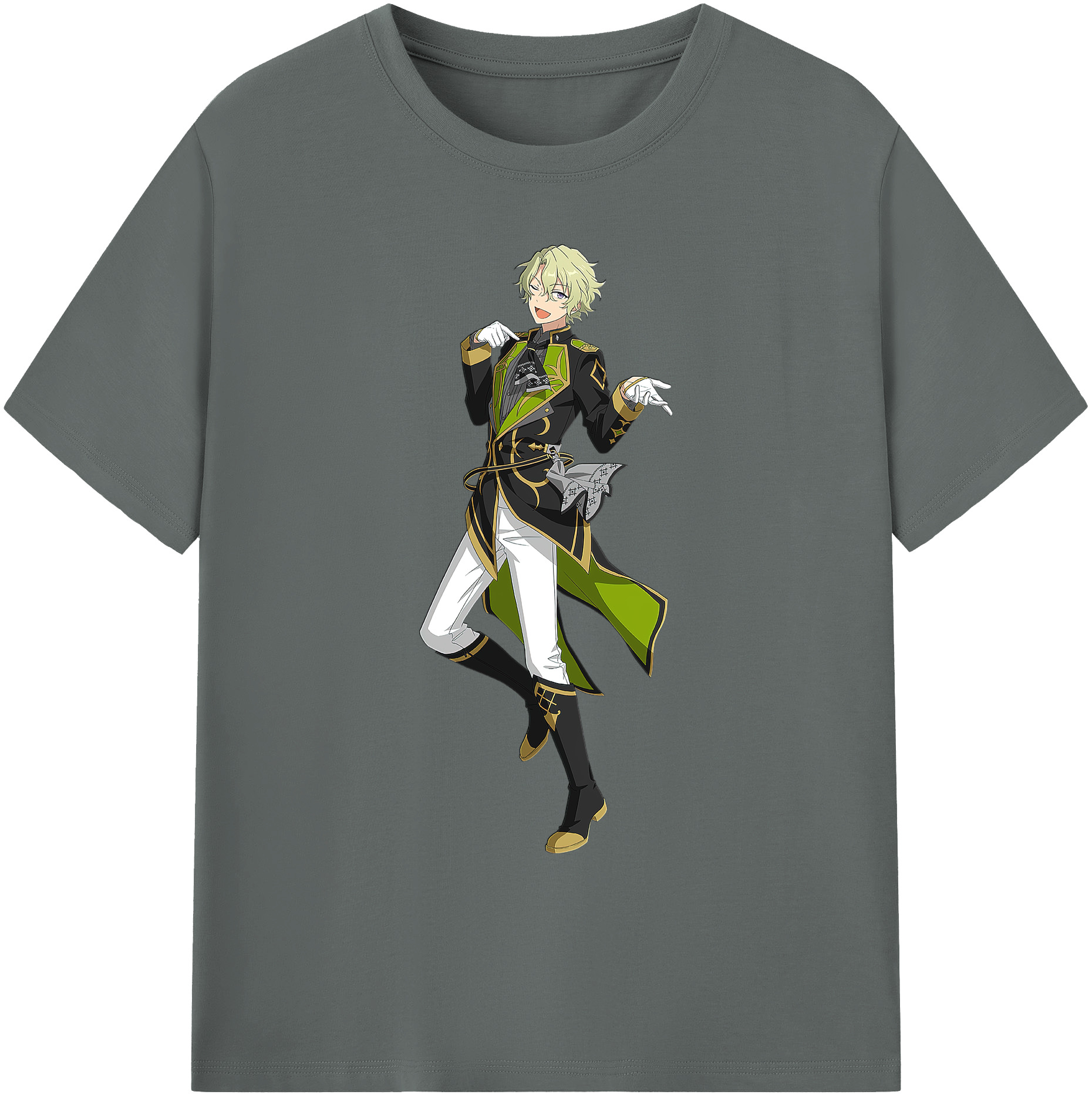 （画像用） あんさんぶるスターズ! Ensemble Stars 綿100％ メンズ半袖Tシャツ｜肌触りやわらか＆通気性
